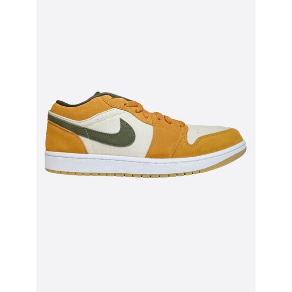 Air Jordan 1 Low SE White Light Curry Olive Sneakers DH6931-102, Men\'s Size 12.5 main image 5